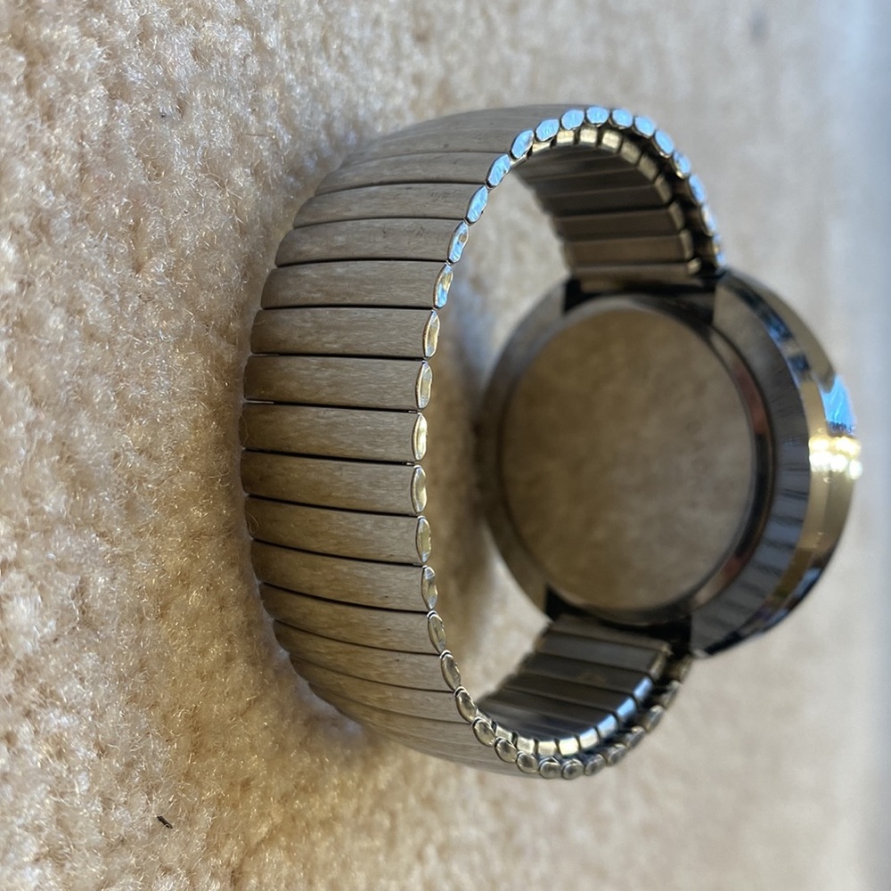 Womens silver watch with rhinestones - Picture 3 of 5